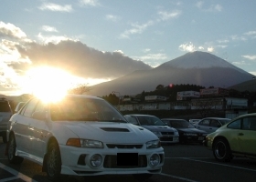 ランエボと富士山